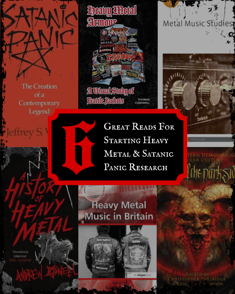 My 6 Favourite Reads For Beginning Heavy Metal & Satanic Panic Research
